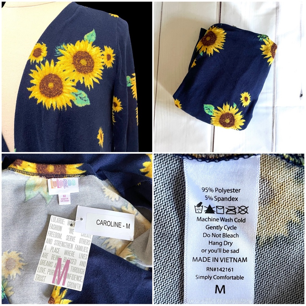Sunflowers Cardigan M - Picture 14 of 16
